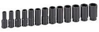 Grey Pneumatic 9712MDG 1/4" drive deep magnetic socket set - metric