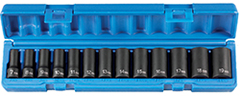 Grey Pneumatic 1213MSD 3/8" drive semi-deep metric socket set