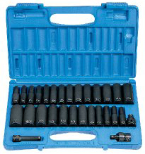 Grey Pneumatic 1229DM 3/8" drive Deep socket set - SAE & Metric