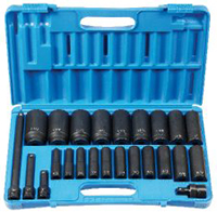 Grey Pneumatic 1324D 1/2" drive deep socket set - SAE