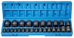 Grey Pneumatic 1726M 1/2" drive 12-point socket set - Metric