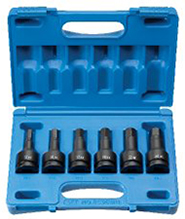 Grey Pneumatic 8196MH 3/4" drive 6pc. HEX socket set - METRIC