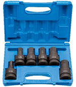 Grey Pneumatic 9096H 1" drive HEX socket set - fractional