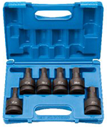 Grey Pneumatic 9196MH 1" drive HEX socket set - Metric