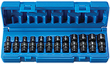 Grey Pneumatic 9712UMG 1/4" magnetic swivel socket set