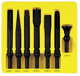 Grey Pneumatic CS807 .498 7pc. air hammer chisel set