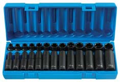 Grey Pneumatic 1226M 3/8" metric socket set