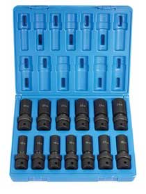 GP 1313UMD 1/2" Drive metric deep swivel socket set