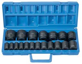 GP 1319 1/2" Drive 19 piece SAE socket set