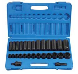 GP1328RD 1/2" Drive shallow & deep SAE set