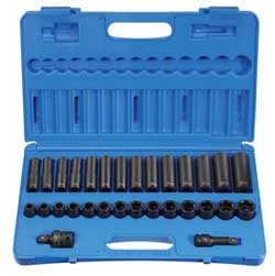 GP 1430MRD 1/2" Drive shallow & deep metric socket set