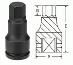 Grey Pneumatic hex impact socket - SAE